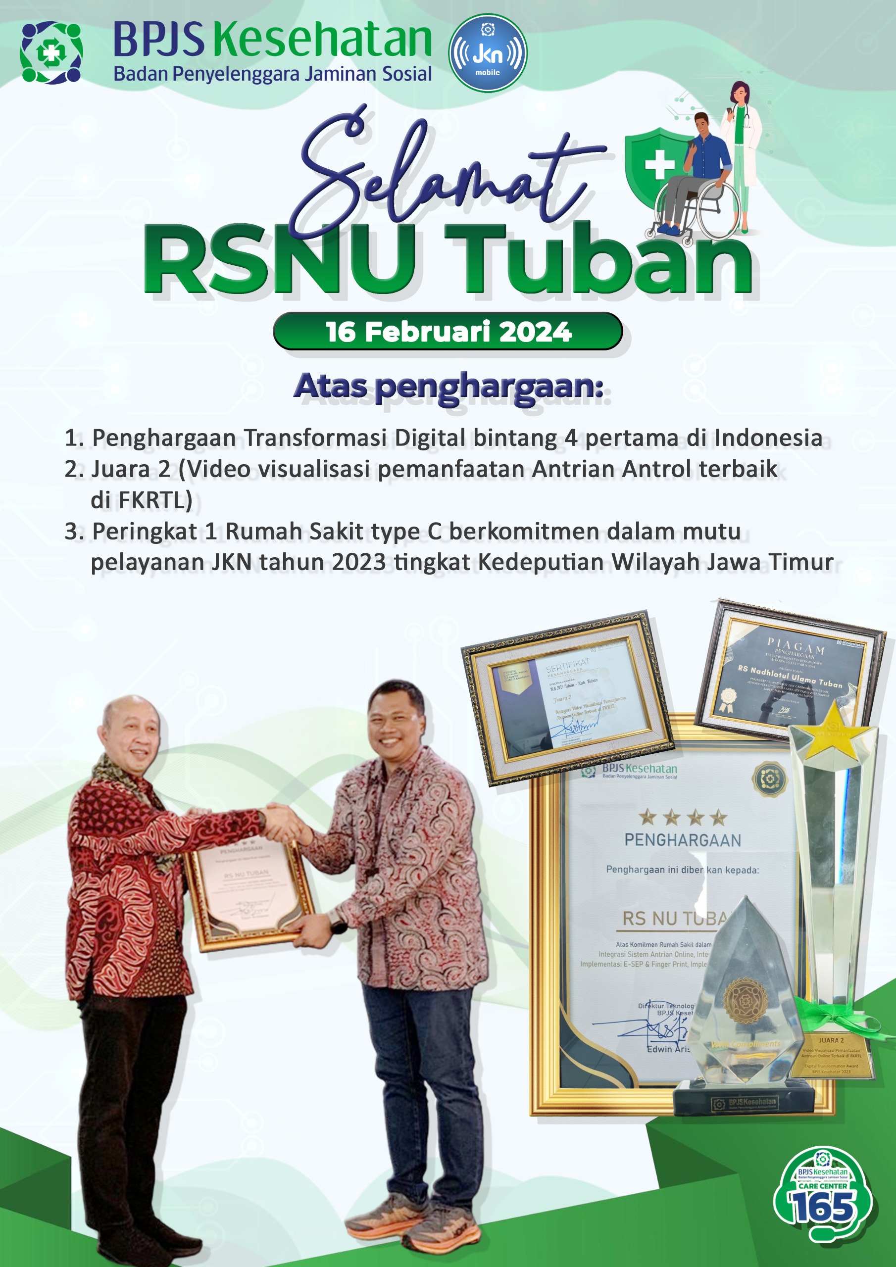 RSNU Tuban - Penghargaan BPJS Kesehatan